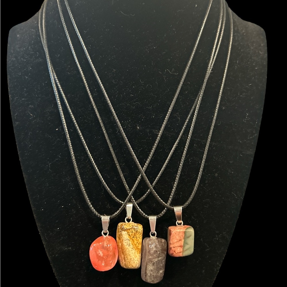 3/$30 Crystal Quartz Stone Pendant Necklace - Choice of 1